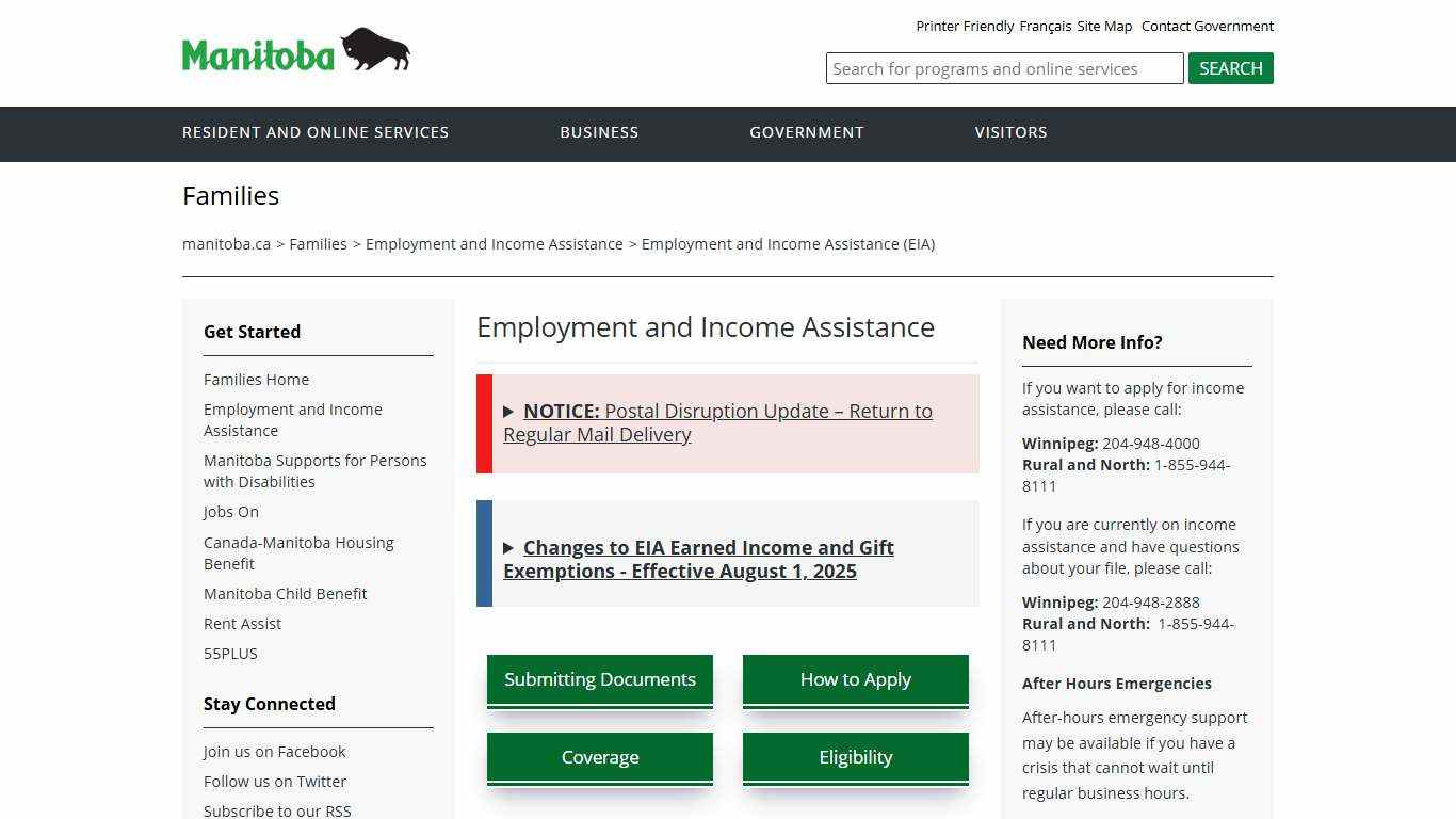 Province of Manitoba | fs - Employment and Income Assistance (EIA)